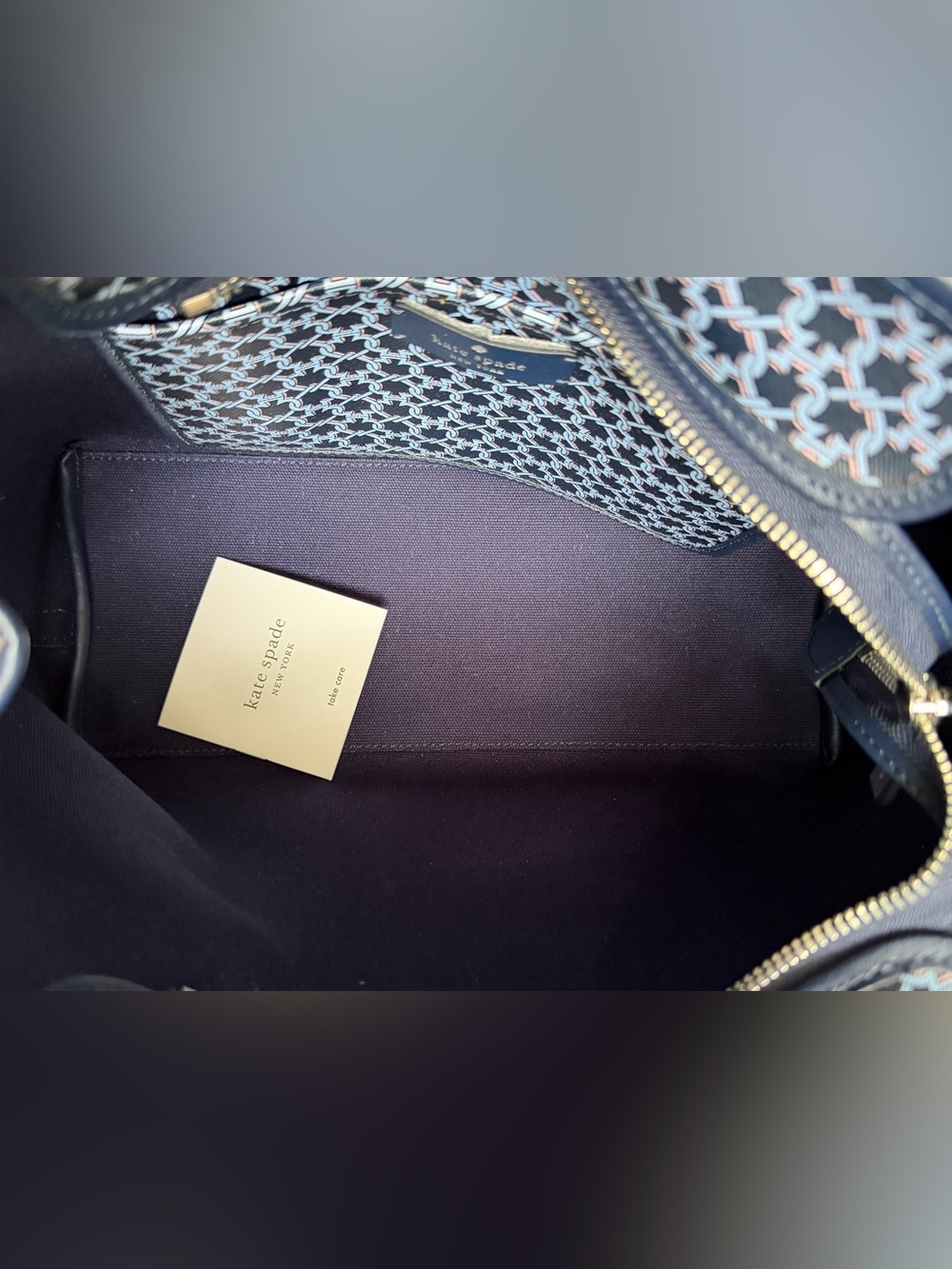 Kate Spade ♠️ New York Link Mini Tote Crossbody in Blue Multi - Picture 11 of 16
